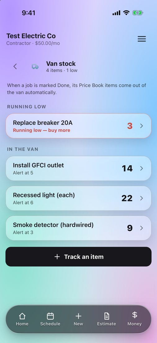 Van stock